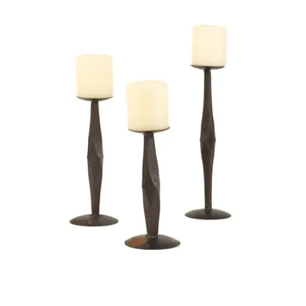 Candle Holders-Kirkland's Home Geometric Diamond Candle Holders, Set Of 3 Brown