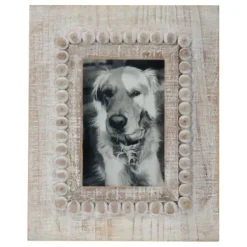 Picture Frames-Kirkland's Home Geometric Pattern Wood Picture Frame, 4X6