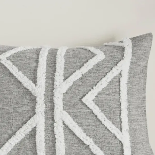 Comforters-Kirkland's Home Geometric 3-Pc. California King Comforter Set Gray