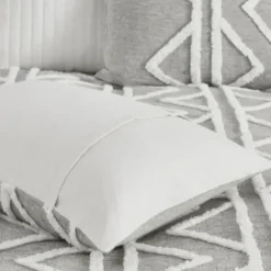 Comforters-Kirkland's Home Geometric 3-Pc. California King Comforter Set Gray