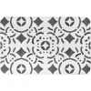 Bathroom Rugs-Kirkland's Home Geometric Tile Bath Mat Gray/White