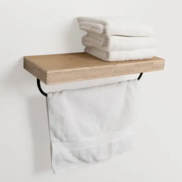 Shelves-Kirkland's Home Geometric Wood And Metal Shelf