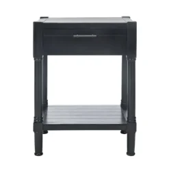 Accent & End Tables-Kirkland's Home Geometrical Industrial Pull Accent Table Black