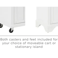 Kitchen Islands & Bar Carts-Kirkland's Home Gia All Marble Kitchen Island White