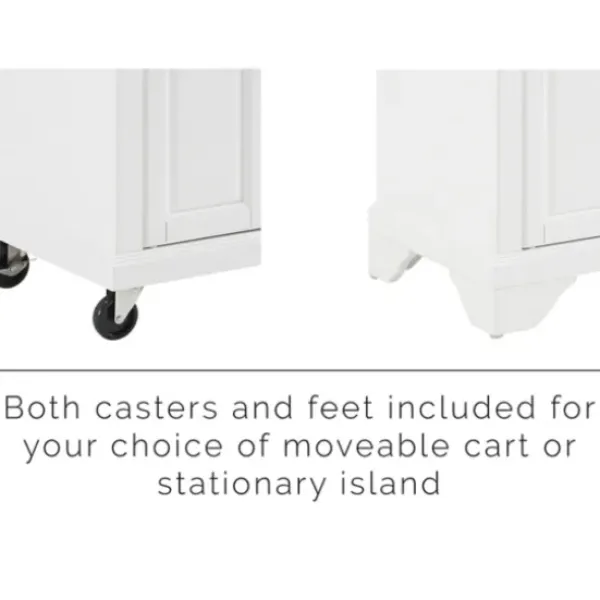 Kitchen Islands & Bar Carts-Kirkland's Home Gia All Marble Kitchen Island White
