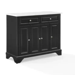 Kitchen Islands & Bar Carts-Kirkland's Home Gia Black And White Marble Kitchen Island Black/White