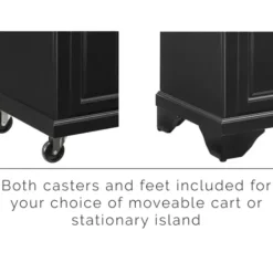 Kitchen Islands & Bar Carts-Kirkland's Home Gia Black And White Marble Kitchen Island Black/White