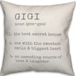 Pillows-Kirkland's Home Gigi Definition Pillow White/Gray