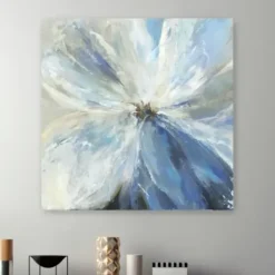 Canvas Art-Kirkland's Home Gigi Flower I Canvas Art Print, 40X40 In. Blue/White