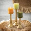 Candle Holders-Kirkland's Home Gilded En 3-Pc. Pillar Candle Holder Set Gold