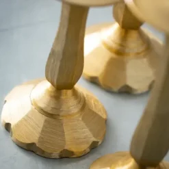 Candle Holders-Kirkland's Home Gilded En 3-Pc. Pillar Candle Holder Set Gold