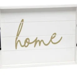 Decorative Trays-Kirkland's Home Gilded White Ceramic Trays, Set Of 2 White/Gold