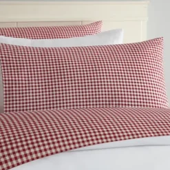 Bed Sheets-Kirkland's Home Gingham Full 3-Pc. Sheet Set Red