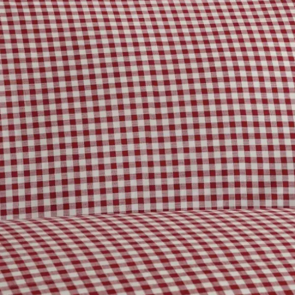 Bed Sheets-Kirkland's Home Gingham King 3-Pc. Sheet Set Red