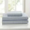 Bed Sheets-Kirkland's Home Gingham King 3-Pc. Sheet Set Blue