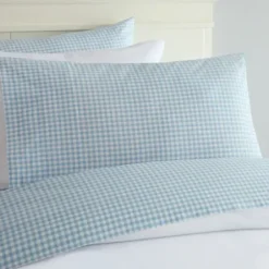 Bed Sheets-Kirkland's Home Gingham Twin 3-Pc. Sheet Set Blue