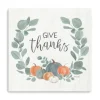 Wall Quotes & Signs-Kirkland's Home Give Thanks Eucalyptus Pumpkin Giclee Canvas Print Ivory/Green/Multi