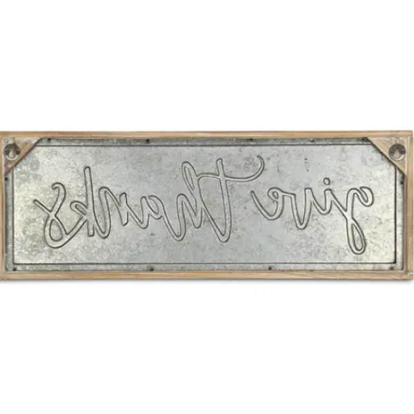 Wall Quotes & Signs-Kirkland's Home Give Thanks Sign Brown/Gray