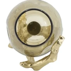 Candle Holders-Kirkland's Home Glass And Metal Driftwood Candle Holder Gold