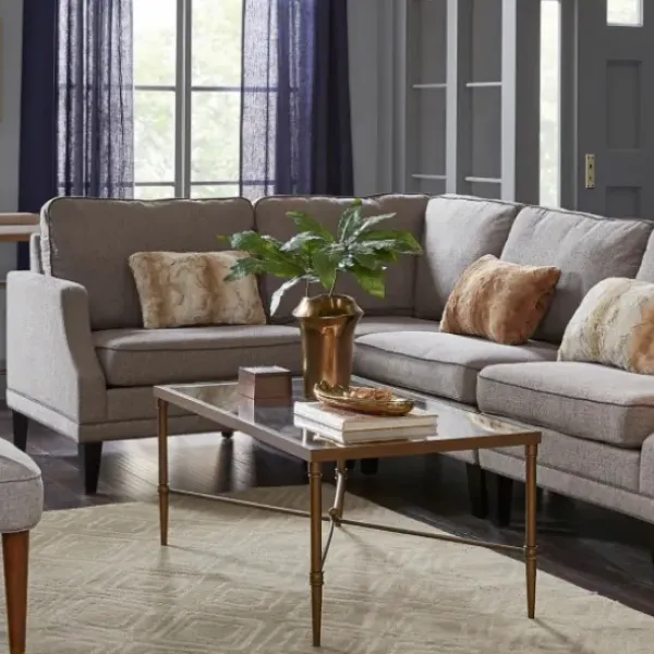 Coffee Tables-Kirkland's Home Glass And Metal Rectangle Porter Coffee Table Gold
