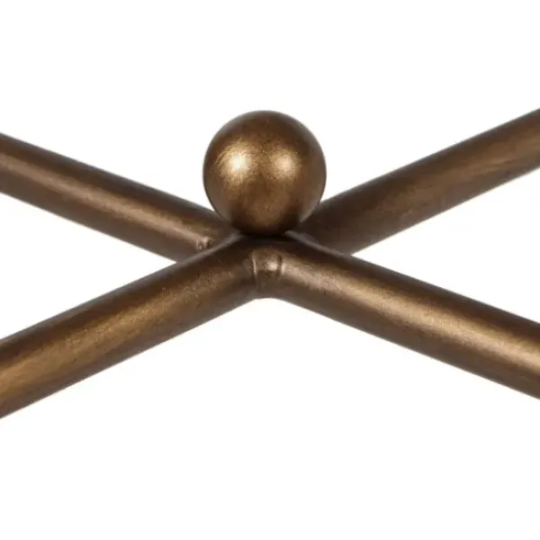 Coffee Tables-Kirkland's Home Glass And Metal Rectangle Porter Coffee Table Gold