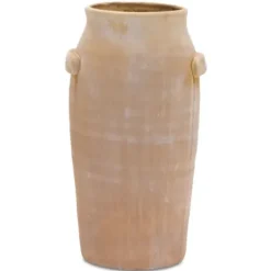 Vases-Kirkland's Home Glass Jug Vase With Woven Willow Clear/Tan