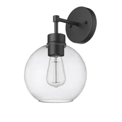 Outdoor Lighting-Kirkland's Home Glass Orb Outdoor Sconce Light Black