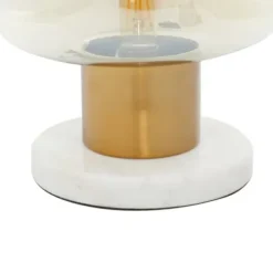 Table Lamps-Kirkland's Home Glass Shade Gold Mushroom Table Lamp Clear
