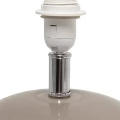 Table Lamps-Kirkland's Home Glass Short Oval Table Lamp Brown