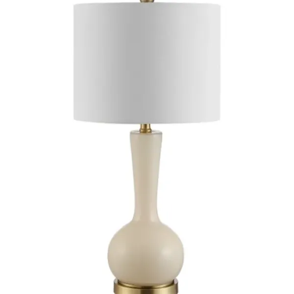 Table Lamps-Kirkland's Home Glazed Glass Teardrop Table Lamp Ivory