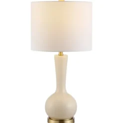 Table Lamps-Kirkland's Home Glazed Glass Teardrop Table Lamp Ivory