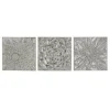Wall Plaques-Kirkland's Home Glazed Iron Carved Floral Plaques, Set Of 3 Gray