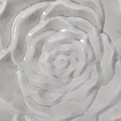 Wall Plaques-Kirkland's Home Glazed Iron Carved Floral Plaques, Set Of 3 Gray