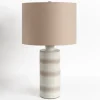 Table Lamps-Kirkland's Home Glazed Sand Stripes Table Lamp Tan