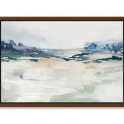 Framed Art-Kirkland's Home Gleaming Basin Framed Canvas Art Print White/Blue/Green