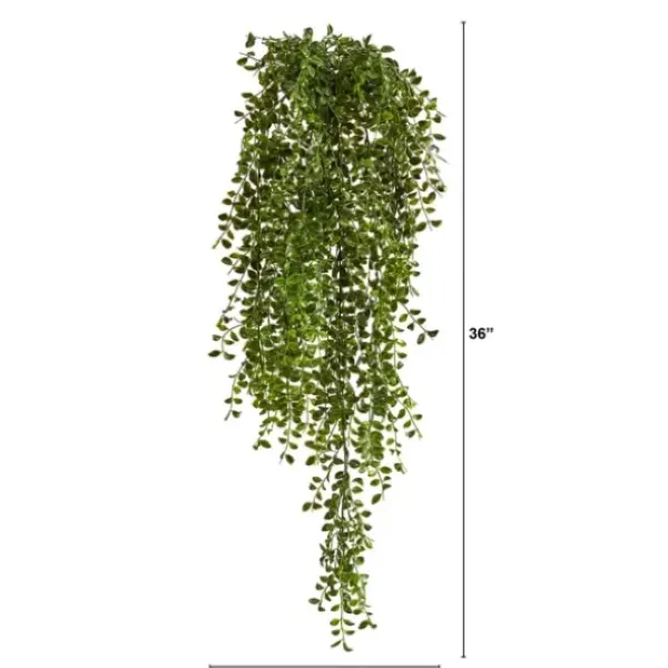 Arrangements & Greenery-Kirkland's Home Gledistias In Hanging Metal Baskets, Set Of 2 Green