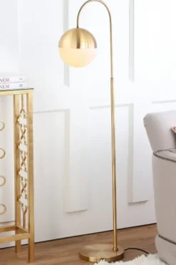 Floor Lamps-Kirkland's Home Globe Floor Lamp Gold