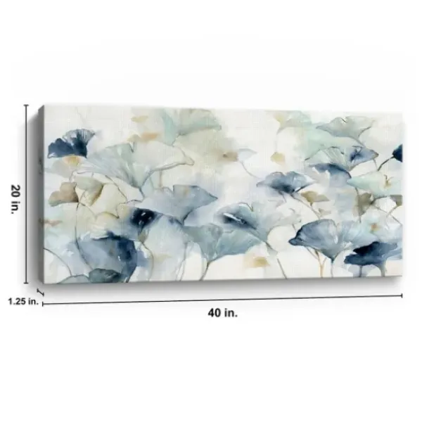 Canvas Art-Kirkland's Home Glorious Ginkgo Giclee Canvas Art Print, 40X20 In. Blue