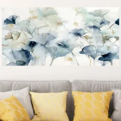 Canvas Art-Kirkland's Home Glorious Ginkgo Giclee Canvas Art Print, 40X20 In. Blue