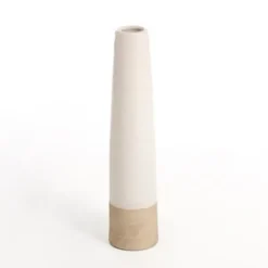 Vases-Kirkland's Home Glossy Curved Vases, Set Of 3 White