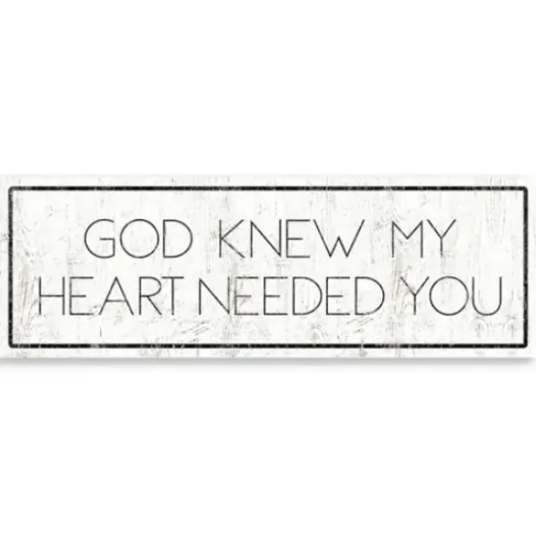 Wall Quotes & Signs-Kirkland's Home God Knew My Heart Needed You Canvas Art Print White