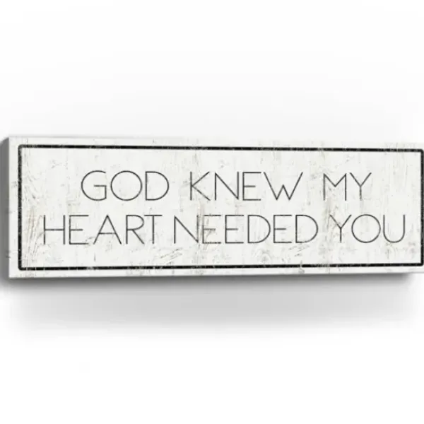 Wall Quotes & Signs-Kirkland's Home God Knew My Heart Needed You Canvas Art Print White