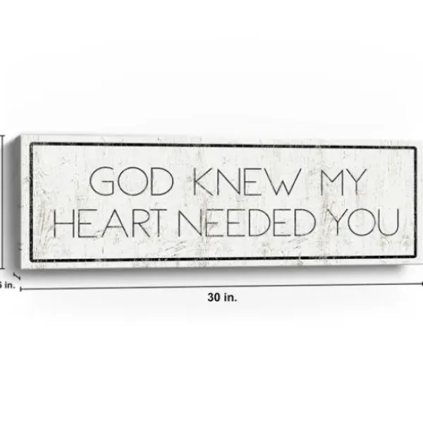 Wall Quotes & Signs-Kirkland's Home God Knew My Heart Needed You Canvas Art Print White