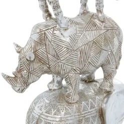 Statues & Figurines-Kirkland's Home Gold And Black Metal Leaf Statues, Set Of 3 Black/Gold