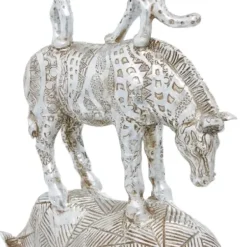 Statues & Figurines-Kirkland's Home Gold And Black Metal Leaf Statues, Set Of 3 Black/Gold
