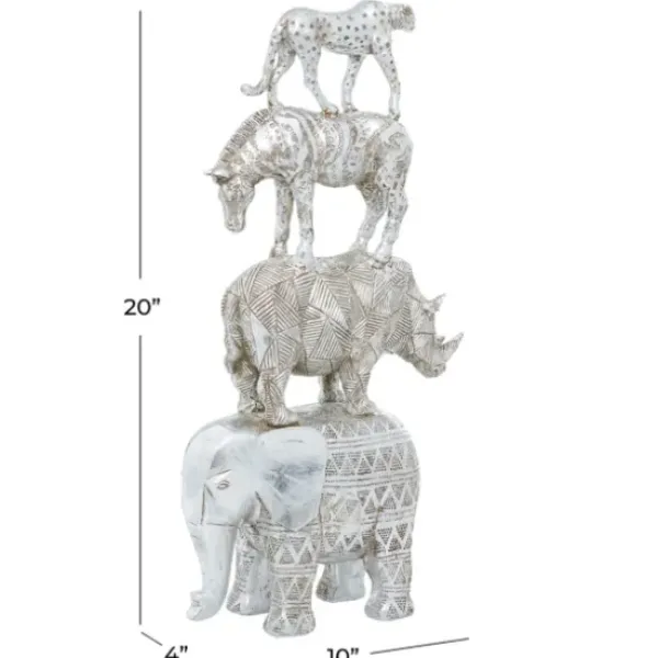 Statues & Figurines-Kirkland's Home Gold And Black Metal Leaf Statues, Set Of 3 Black/Gold