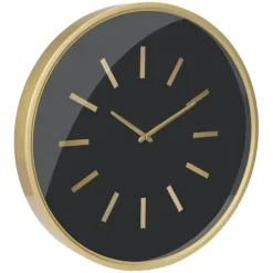 Clocks-Kirkland's Home Gold And Black Modern Wall Clock