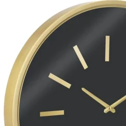 Clocks-Kirkland's Home Gold And Black Modern Wall Clock