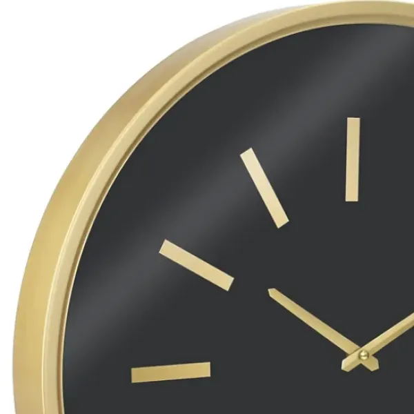 Clocks-Kirkland's Home Gold And Black Modern Wall Clock