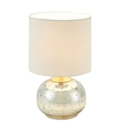 Table Lamps-Kirkland's Home Gold And Silver Mercury Glass Table Lamp White